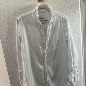 Frank & Eileen Women’s Classic White Button Down Denim Shirtdress